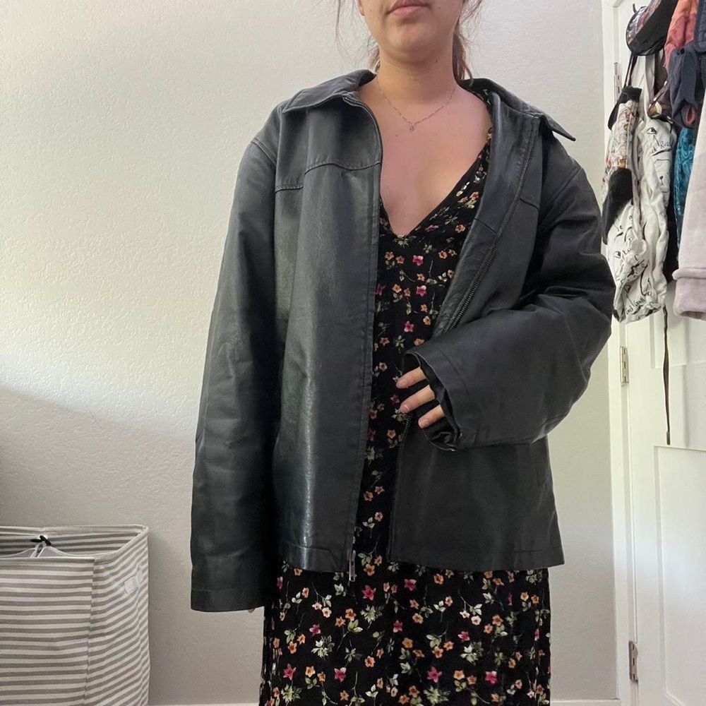 vintage leather jacket